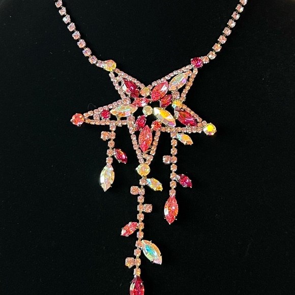🔸NICKY BUTLER Limited Edition Multi Crystal Shooting Star Statement Necklace - Picture 6 of 12